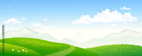Hills and sky background