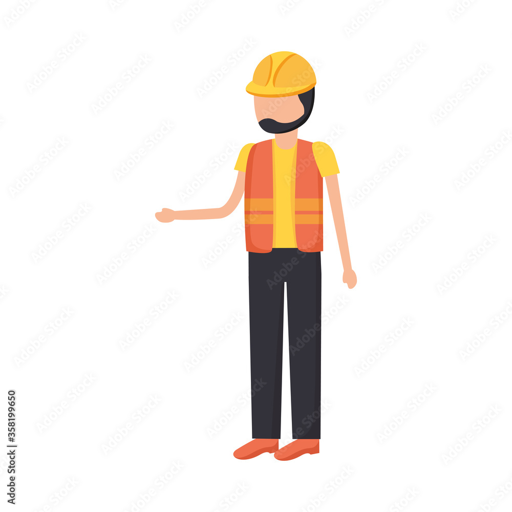 constructer man with helmet vector design constructer man with helmet vector design