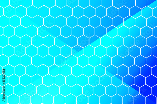 Abstract concept background for the blue hexagon shape as a background.