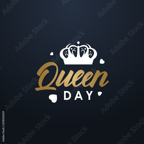 Happy Queens Day Vector Design Illustration For Celebrate Moment