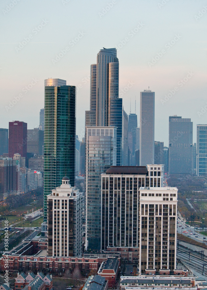 Fototapeta premium Skyscraper cityscape in Chicago