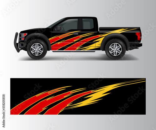 Abstract modern graphic design for truck and vehicle wrap and branding stickers