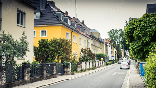 Street in the town of Bayreuth, Germany