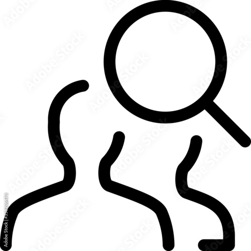 human resources search employees icon vector for web and apps