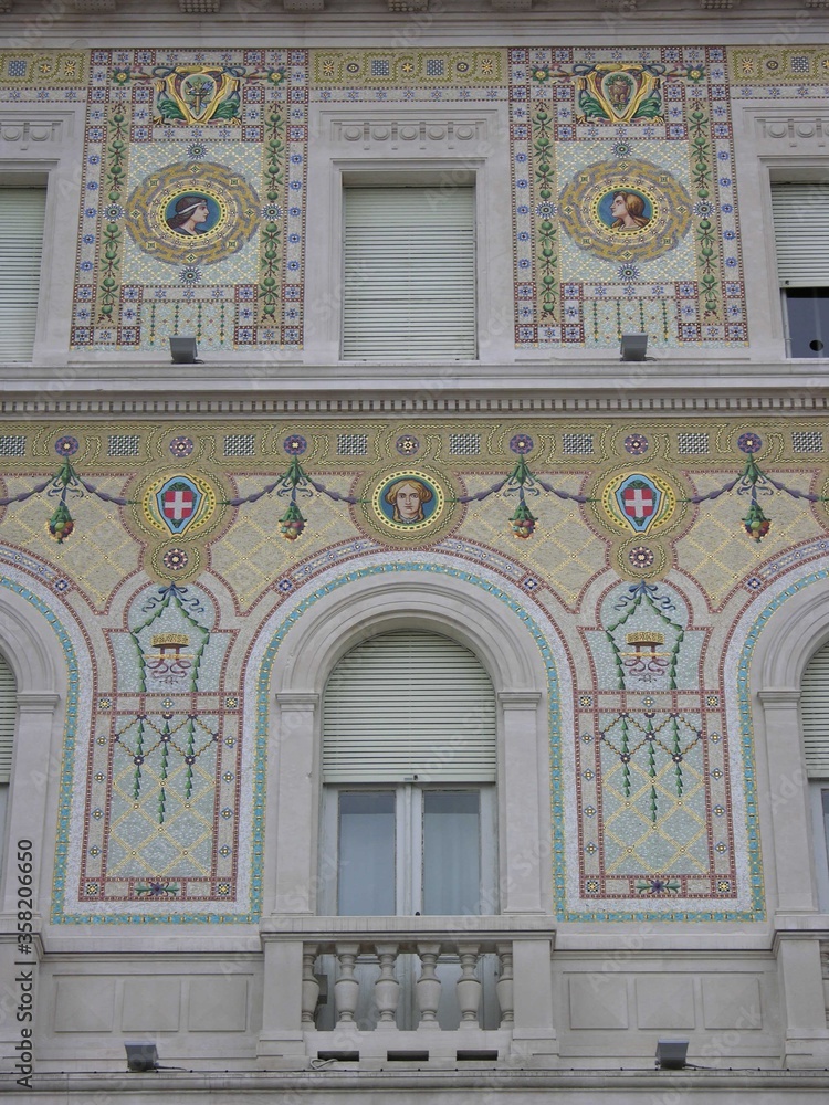 Obraz premium Trieste, Italy, Palazzo del Governo, Facade Detail