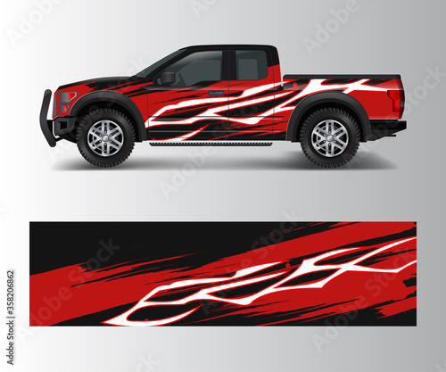 Truck And Vehicle car racing graphic for wrap and vinyl sticker © Saiful