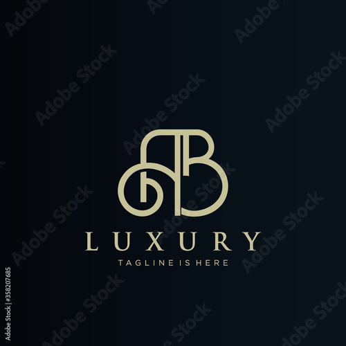 AB Luxury initial letter logo design