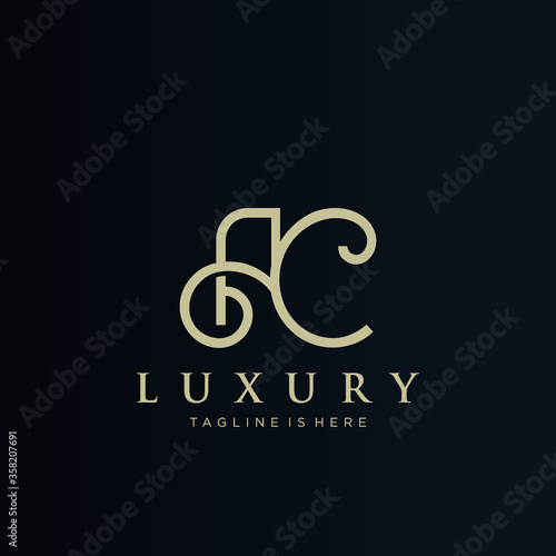 AC Luxury initial letter logo design