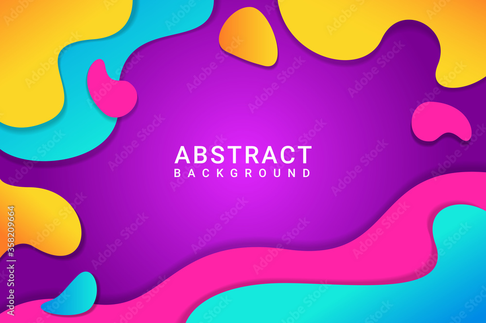 Colorful Abstract Background Vector. Fluid cover template