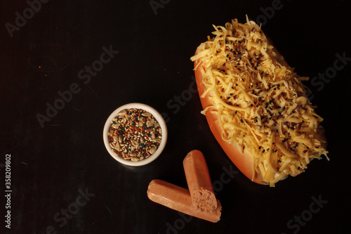 delicious and traditional Brazilian hot dog