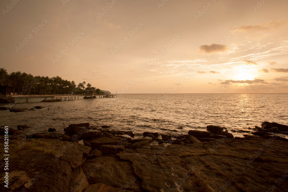 sunset on the beach