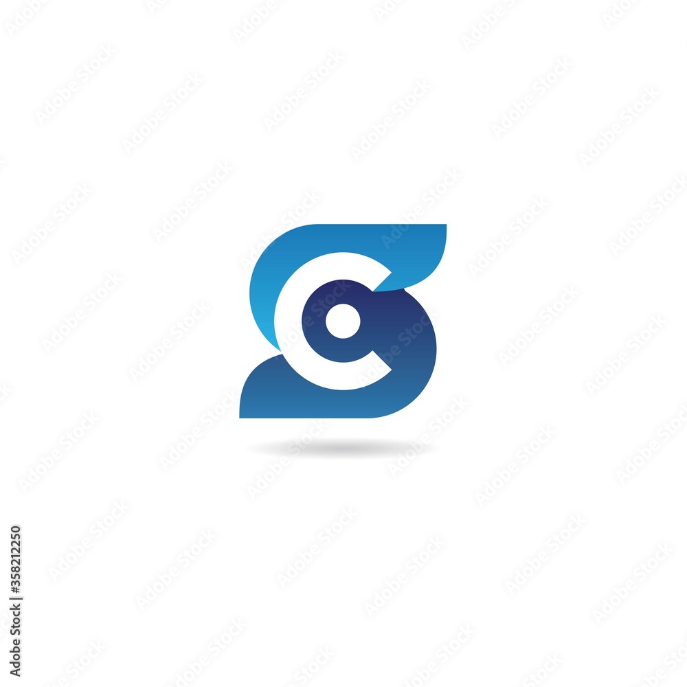 initial c with letter s logo design vector, icon, element, template initial c with letter s logo design vector, icon, element, template