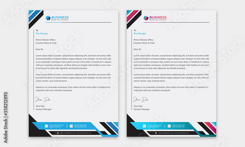 Corporate Branding identity template design. Modern colorful Letter Head