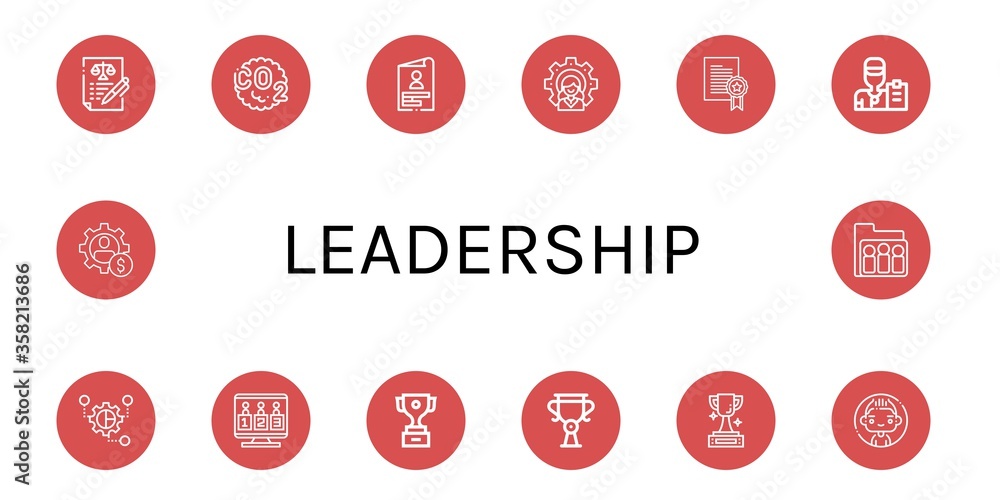 leadership icon set leadership icon set