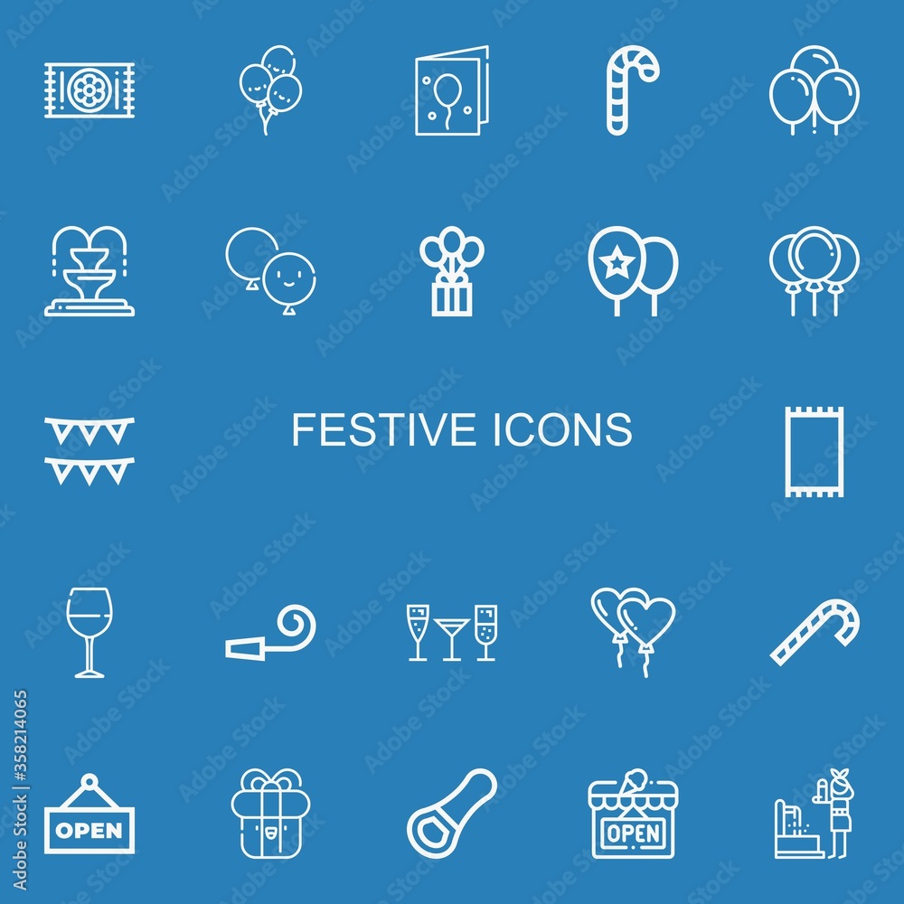 Editable 22 festive icons for web and mobile
