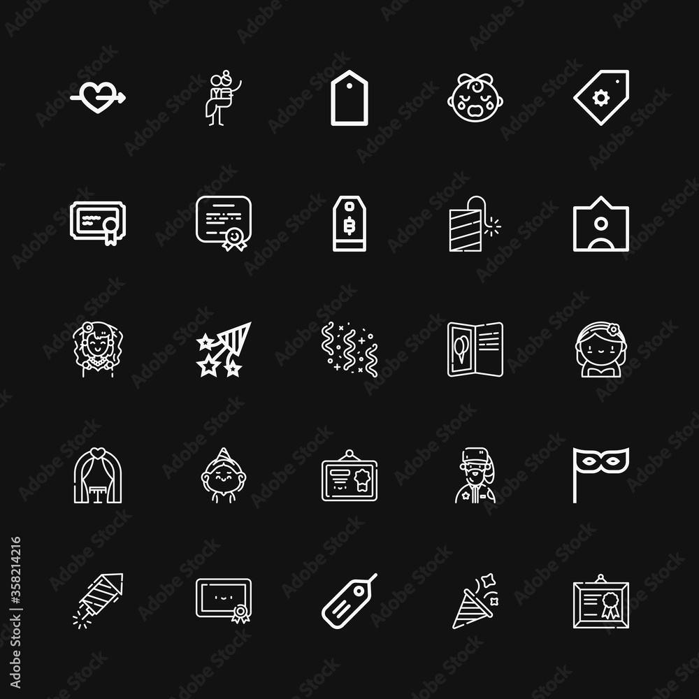 Editable 25 invitation icons for web and mobile Editable 25 invitation icons for web and mobile