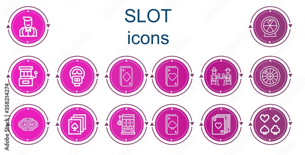 Editable 14 slot icons for web and mobile Editable 14 slot icons for web and mobile