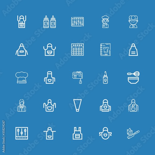 Editable 25 culinary icons for web and mobile