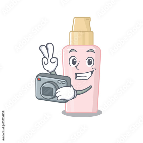 a professional photographer foundation cartoon picture working with camera