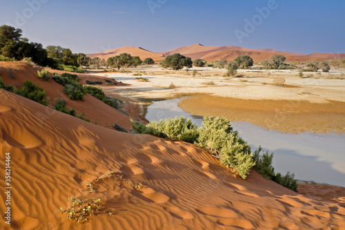 Sand dunes at Sossusvlei, Namib-Naukluft Park, Namibia