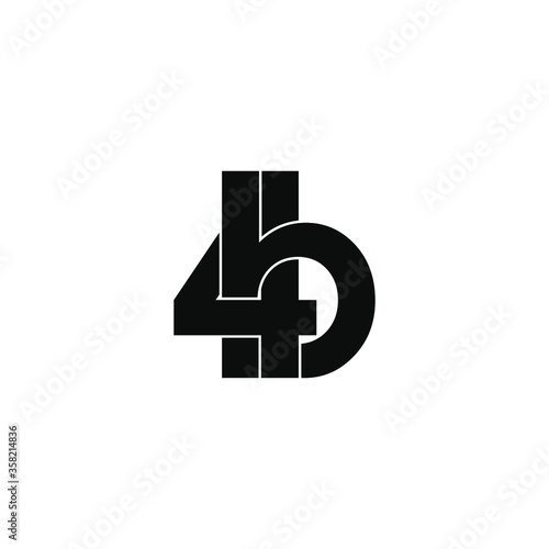 b4 letter original monogram logo design