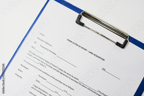 Letter of Intent to Purchase Land. Filling and signing letter of intent - land acquisition