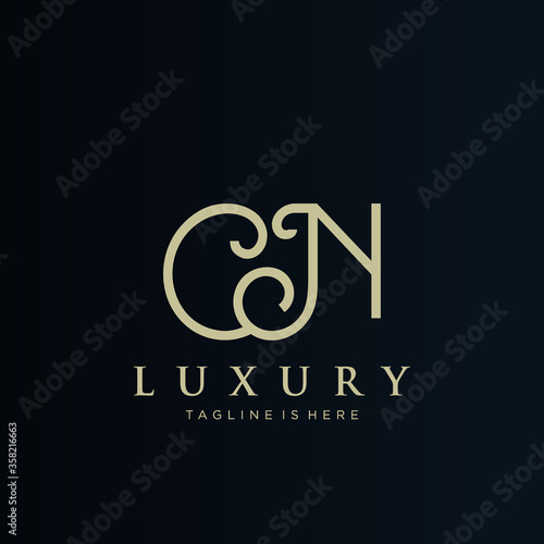 CN Luxury initial letter logo design