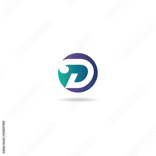 initial d logo design vector, icon, element, template