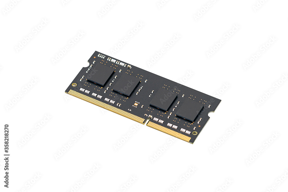 RAM DDR or Random Access Memory for Computer Isolated on White Background RAM DDR or Random Access Memory for Computer Isolated on White Background