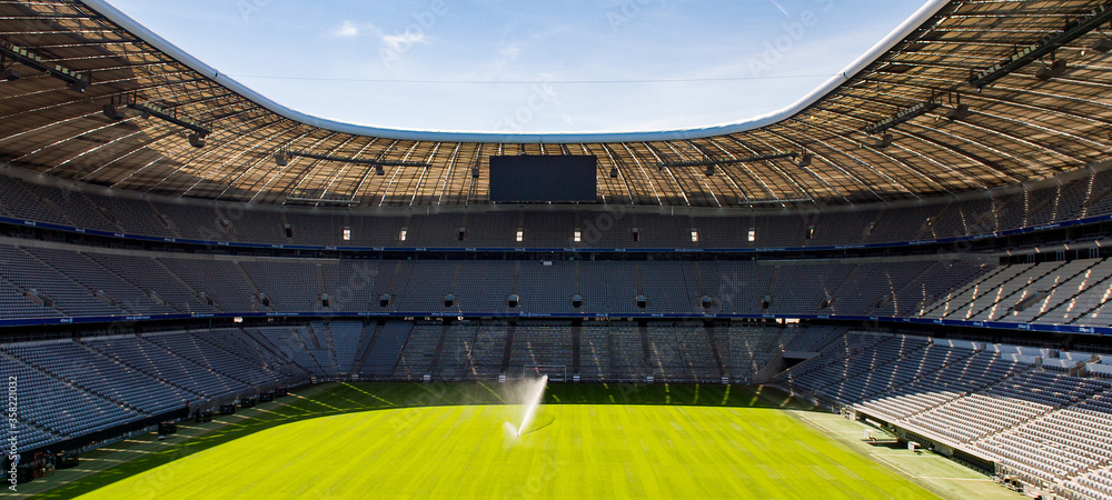 MUNICH, GERMANY - AUG 15, 2017: Allianz Arena, a football stadium with a  75,000 seating capacity, a home for FC Bayern M. Stock Photo | Adobe Stock