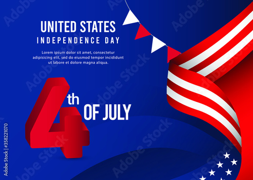 United States independence day vector template.