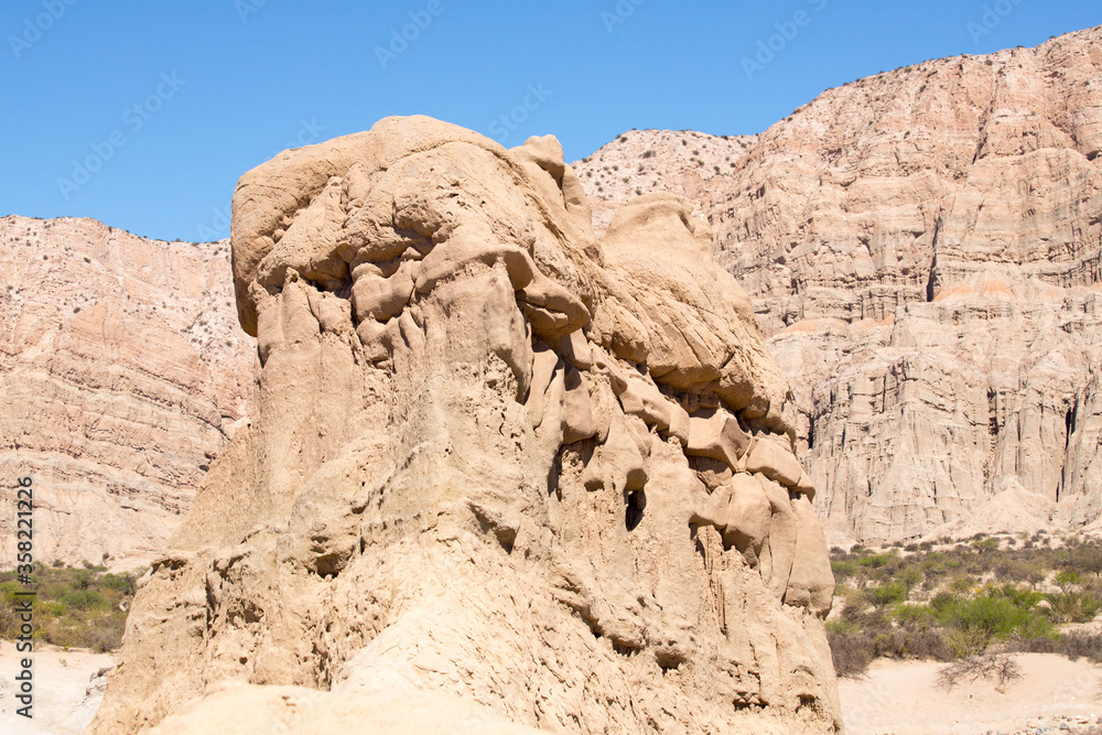 Rock formations and natural Landscape in the Catamarca province, Argentina