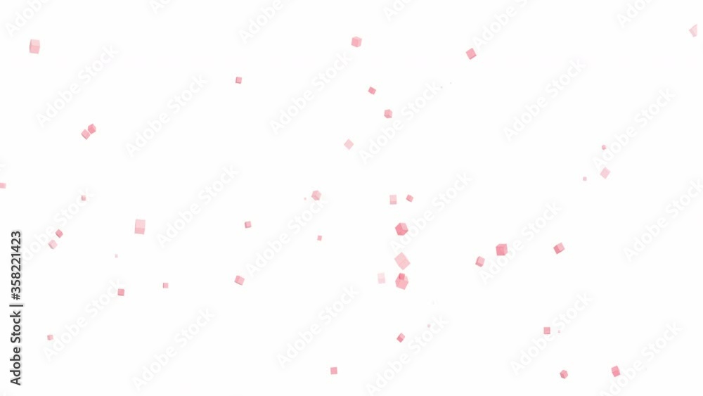 Abstract square box pattern with 4k video slow-motion red color on white background. Abstract square box pattern with 4k video slow-motion red color on white background.