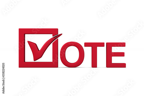 Vote on white background. I...