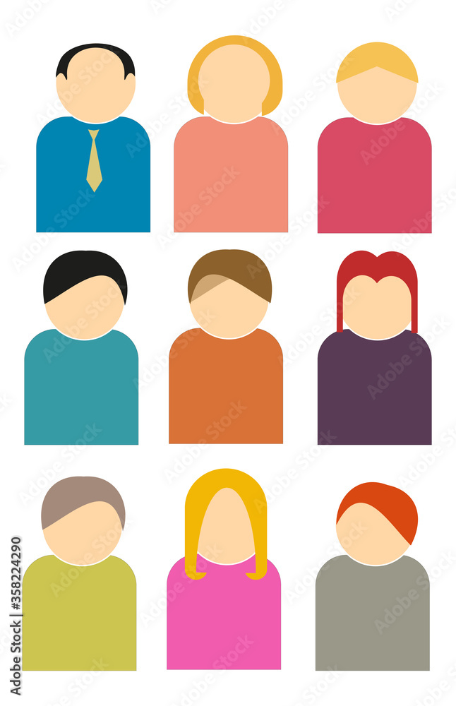 icon people head vector drawing on a white background icon people head vector drawing on a white background