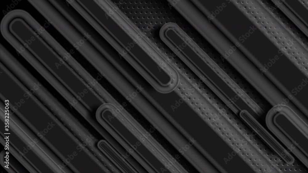 Black smooth stripes on dark perforated metallic background hi-tech ...
