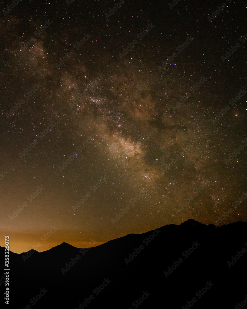 Milky way over Longs Peak