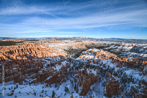 Covered by snow at Bryce Canyon National Park