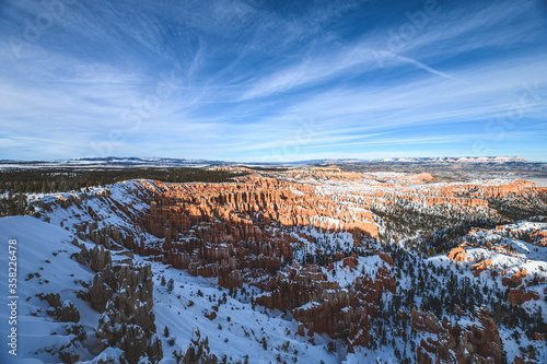 Covered by snow at Bryce Canyon National Park
