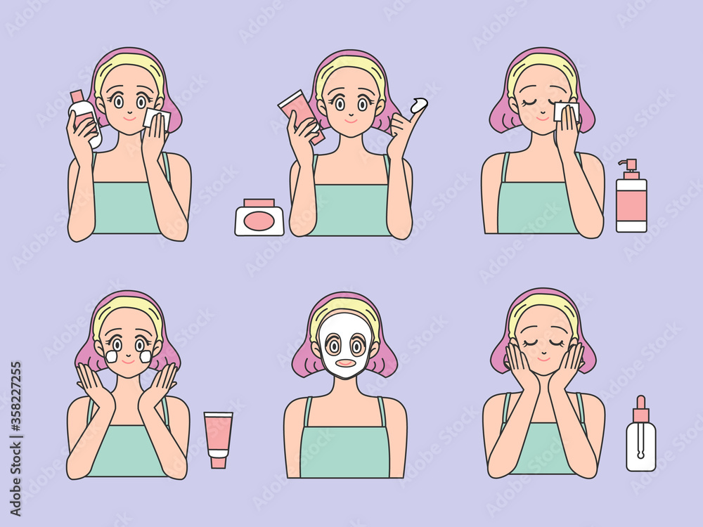 woman and beauty skincare  products