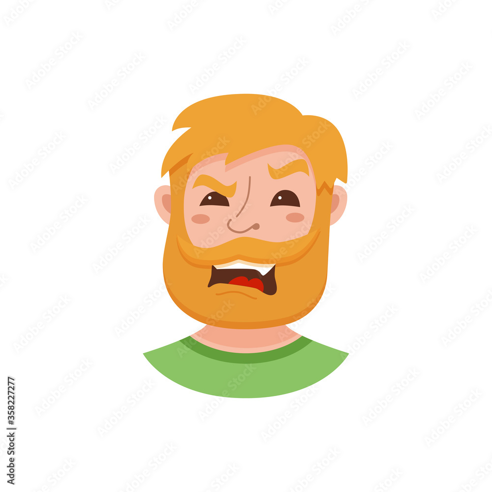 Beard men facial expression Beard men facial expression