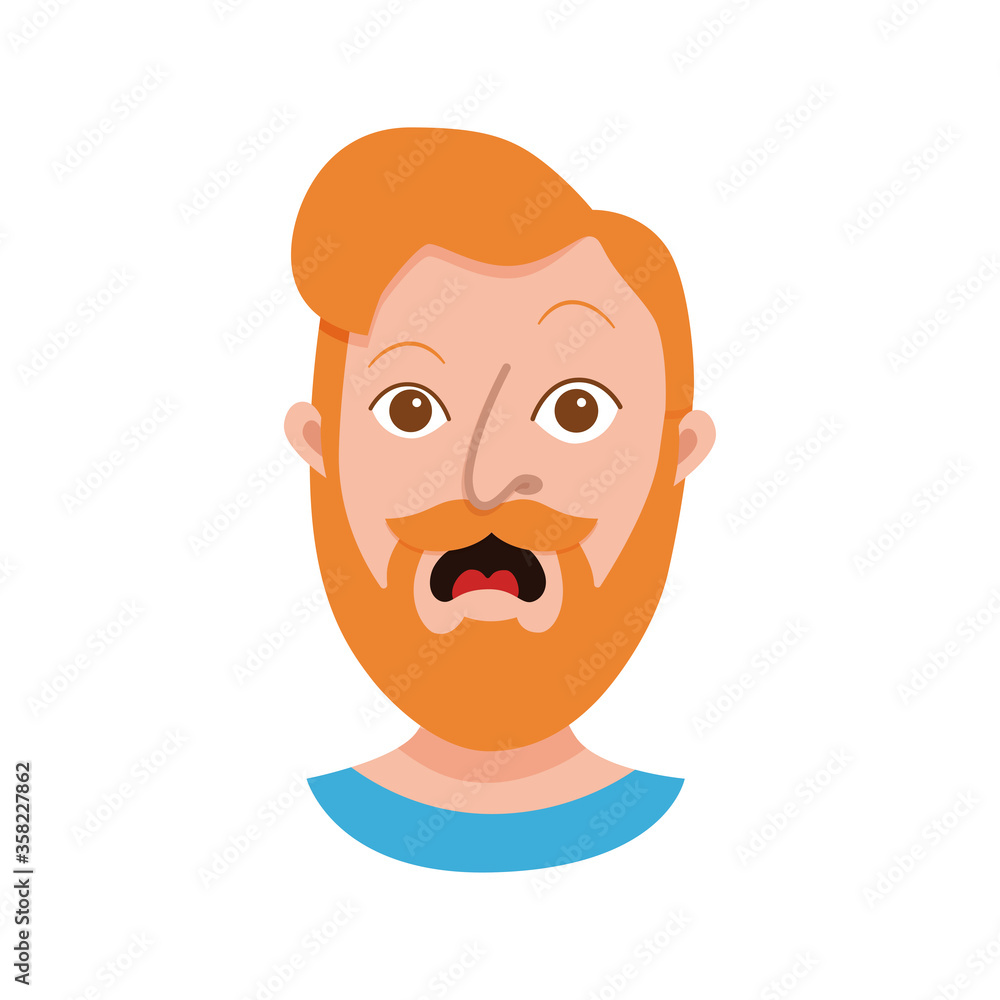 Male emoji cartoon character.