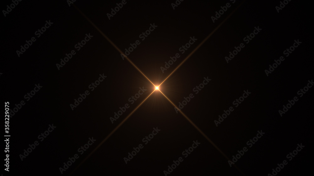 Optical Lens Flare Effect, Light Burst. Very High Quality and Realistic