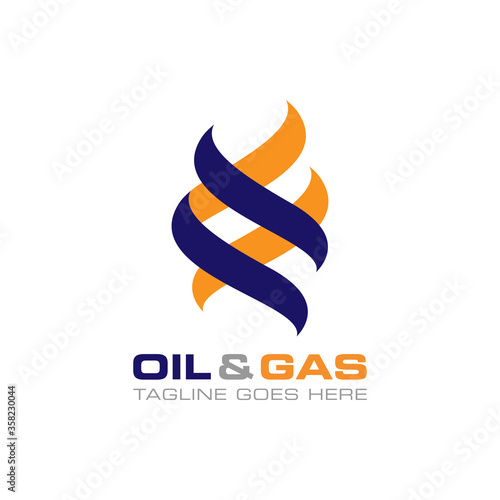 Oil and gas logo design template