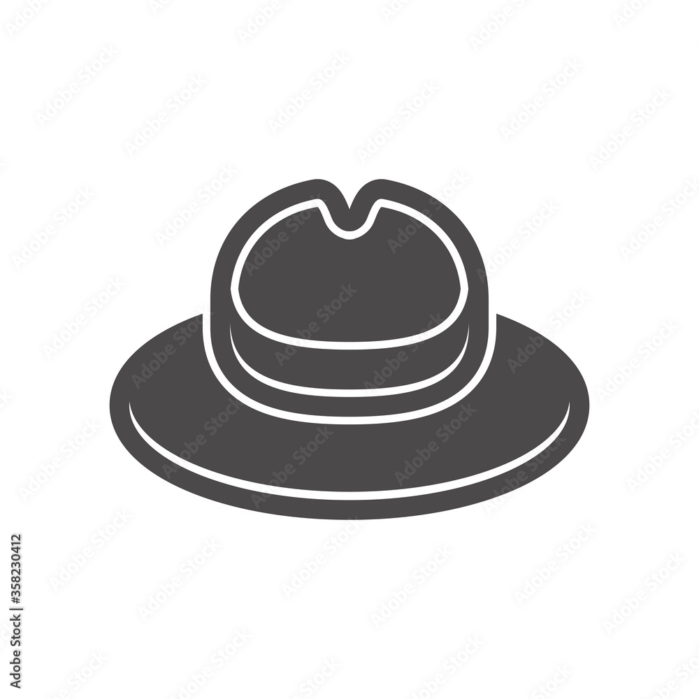 Scout hat icon in flat style.Vector illustration. Scout hat icon in flat style.Vector illustration.
