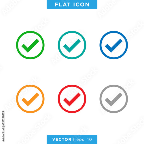 Free Download Check mark Icon Vector Logo Template - GFXLoad