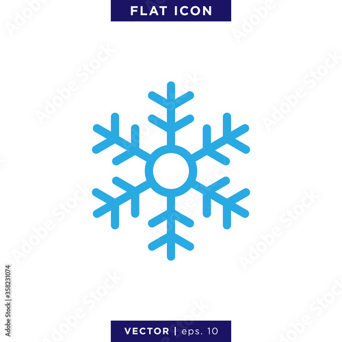 Snowflake, Ice Icon Vector Logo Design Template.