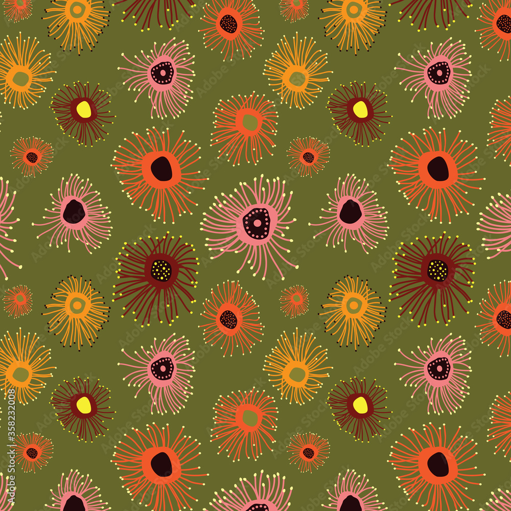Northern Territory Eucalyptus Seamless Pattern Northern Territory Eucalyptus Seamless Pattern