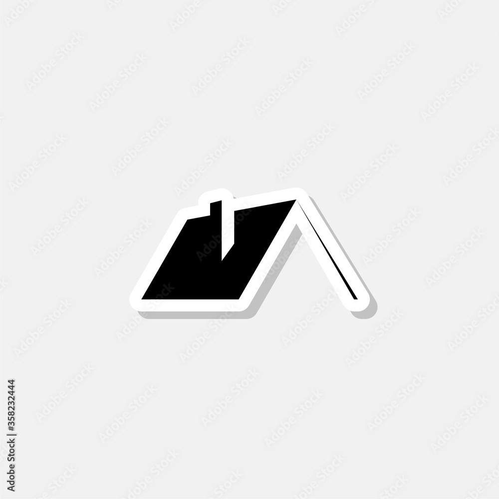 Home sticker icon. House icon isolated on gray background Home sticker icon. House icon isolated on gray background