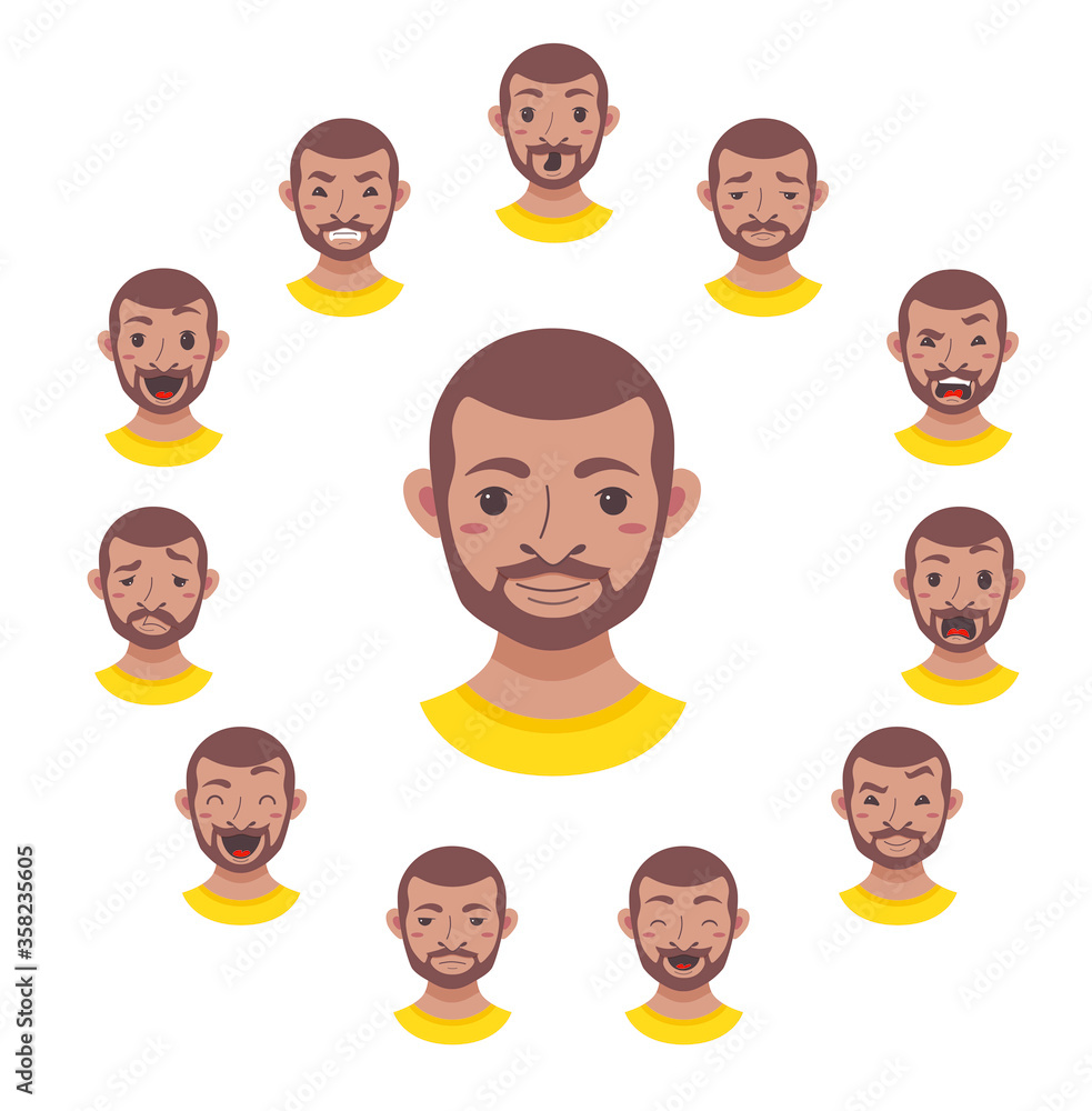 American African men facial expression American African men facial expression